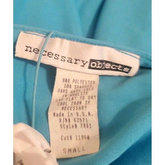 Vintage Y2K Necesarry Objects Open Criss Cross Back Straps Top Blue Sz Small - Picture 2 of 3